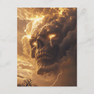 Wrath of the Storm Skull Postcard