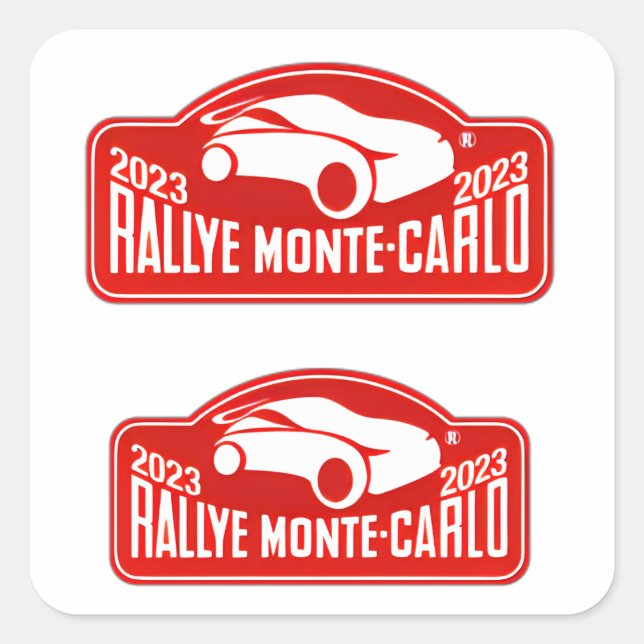 WRC Monte-Carlo Rally Rallye Monte carlo Square Sticker (Front)