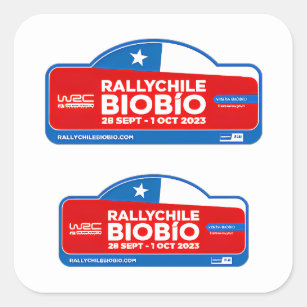 Wrc rally chile biobio chile rally Championship  Square Sticker