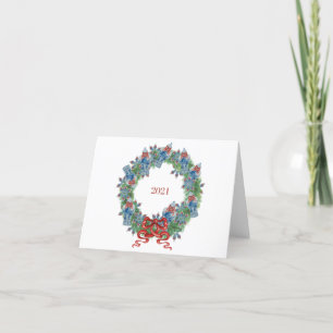 Wreath 2024 Christmas Ginger Jar  Thank You Card