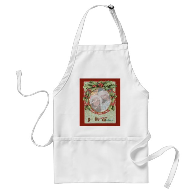 Wreath Add-A-Photo Christmas Frame Standard Apron (Front)