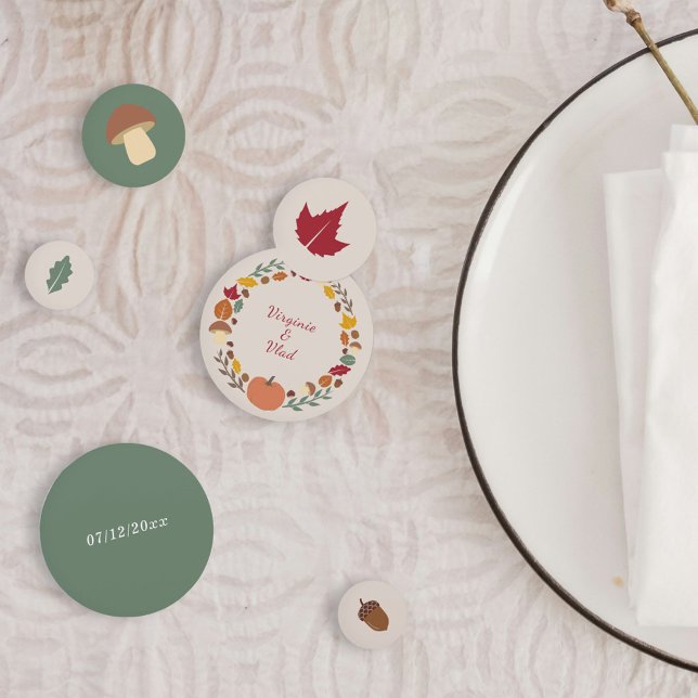 Wreath & Fall Wedding Confetti (Wreath & Fall Wedding Confetti)