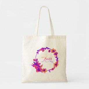 Wreath Flowers Greenery Floral Religious Tote Bag