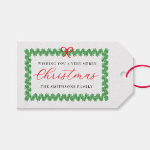 Wreath Framed Holiday Gift Tags