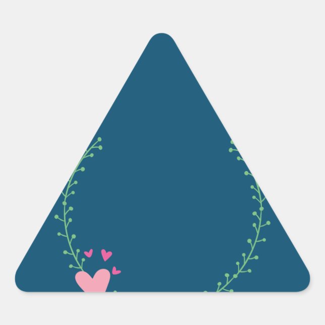 wreath-laurel-wreath-wedding triangle sticker (Front)