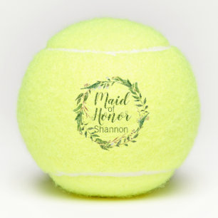 Wreath Maid of Honour Wedding Gift Tennis Balls