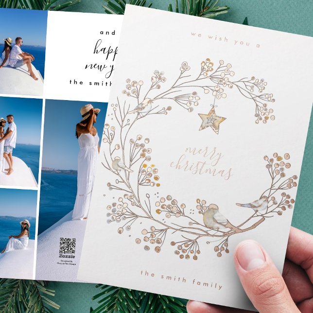 Wreath Merry Christmas Happy New Year Collage Rose (Creator Uploaded)