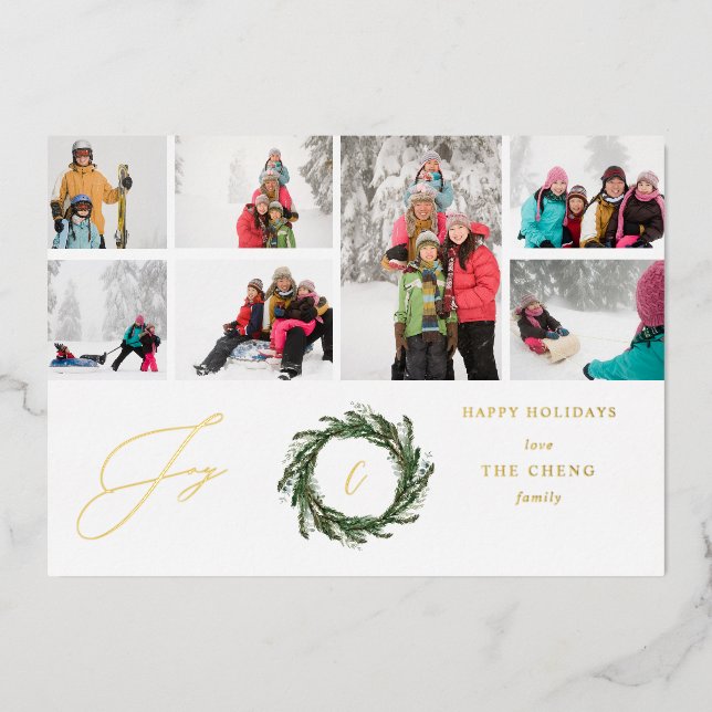 Wreath Monogram Joy Rustic 7 Photo (Front)