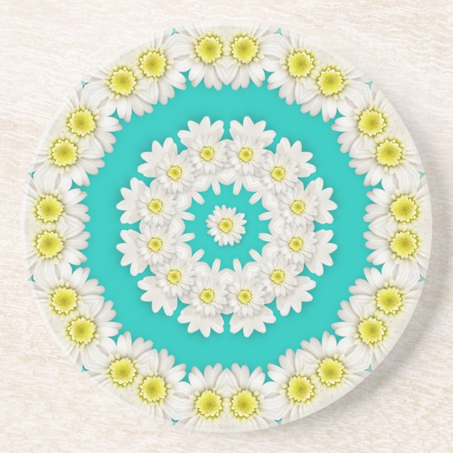 Wreath of Daisies Coaster (Front)