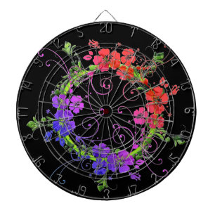 Wreath of Flowers Dartboard