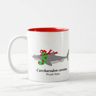 Wreath Shark Two-Tone Coffee Mug