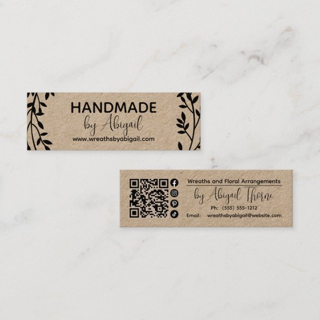 Wreath Vines Handmade | Handcrafted Business Card (Front/Back)