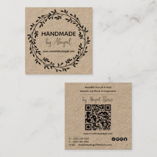 Wreath Vines Handmade Handcrafted Business Card