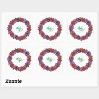 Wreath Wedding Flowers Floral Arrangement Postage