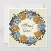 Wreath Wedding Flowers Floral Vector Thank You