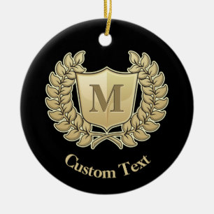 Wreath with Shield Ceramic Tree Decoration