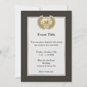 Wreath with Shield Invitation