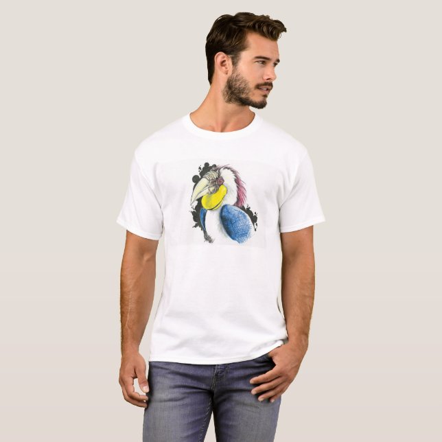 Wreathed Hornbill  Men's T-shirt (Front Full)