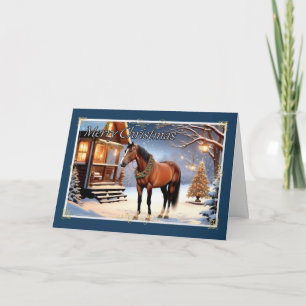 Wreathed Horse Christmas Card
