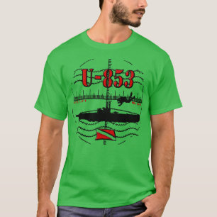 Wreck dive WWII German submarine scuba diving U853 T-Shirt
