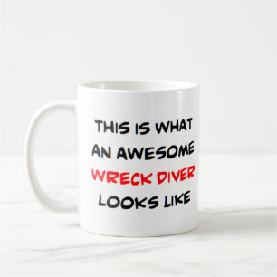 wreck diver, awesome coffee mug