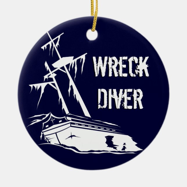 Wreck Diver Ornament (Front)
