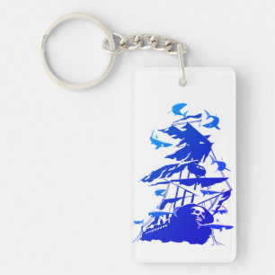 Wreck Diving And Sharks Key Ring