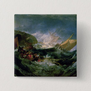 Wreck of a Transport Ship 15 Cm Square Badge