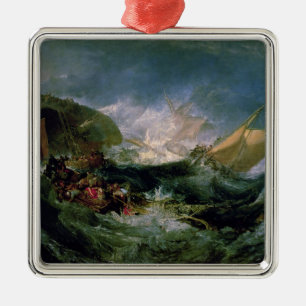 Wreck of a Transport Ship Metal Tree Decoration