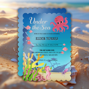 Wreckage Under the Sea Baby Shower Invitation