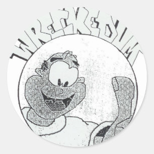 Wrecked 'Um Melvin Circle Logo Classic Round Sticker