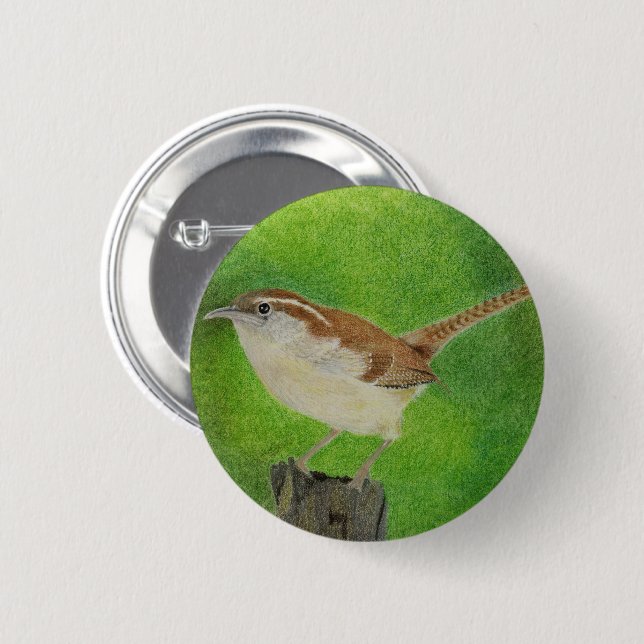 Wren 6 Cm Round Badge (Front & Back)