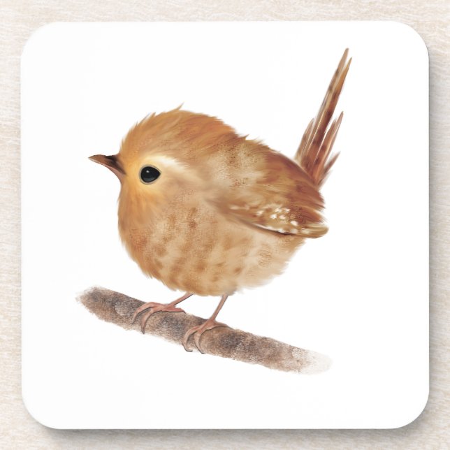 Wren Bird Coaster (Front)