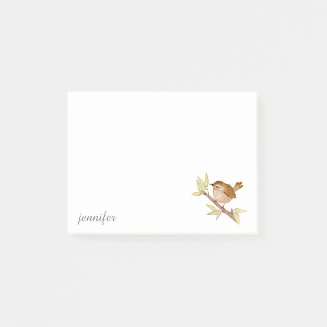 Wren Bird Post-it® Notes (Front)