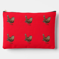 Wren Bird Singing Vivid Red