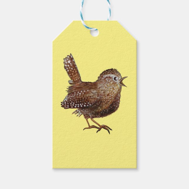 Wren Bird (Troglodytes Troglodytes) Gift Tags (Front)