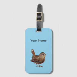 Wren Bird (Troglodytes Troglodytes) Personalised Luggage Tag