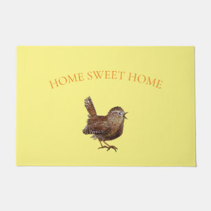 Wren Bird (Troglodytes Troglodytes) singing        Doormat