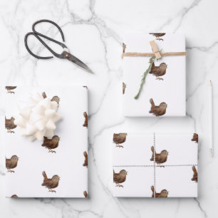 Wren Bird (Troglodytes Troglodytes)    Wrapping Paper Sheet