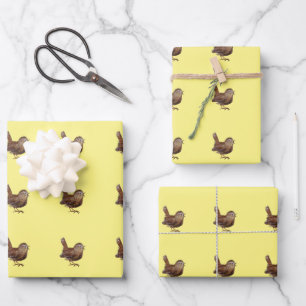 Wren Bird (Troglodytes Troglodytes)   Wrapping Paper Sheet