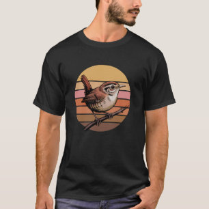 Wren Bird Watching Lover Birding Vintage Retro Men T-Shirt