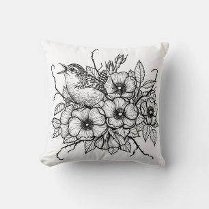 Wren bouquet cushion