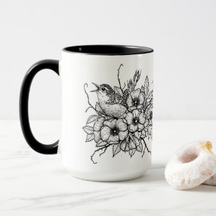 Wren bouquet mug