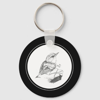 Wren Keychain in pencil