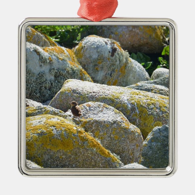 Wren Metal Tree Decoration (Front)