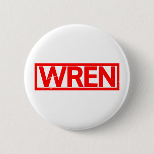 Wren Stamp 6 Cm Round Badge