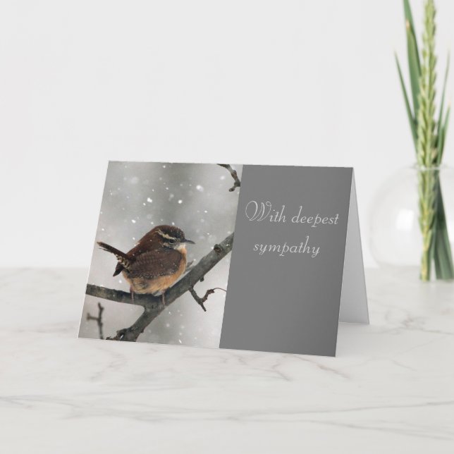Wren sympathy card (Front)