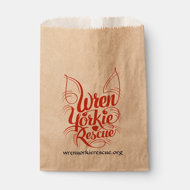 Wren Yorkie Rescue Favour Bags (Front)