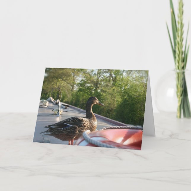 Wrenbury Duck Llangollen Canal Notecard (Front)