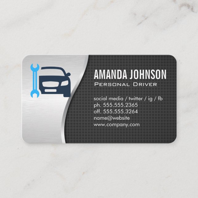 Wrench Car | Auto Services Business Card (Front)